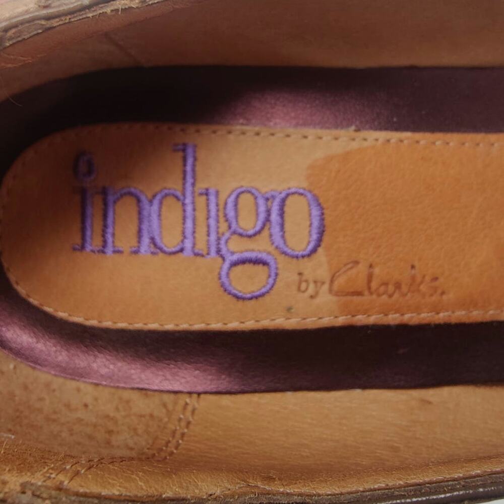 Tan leather pleated heels sz 8.5. Indigo by Clarks - Picture 9 of 9
